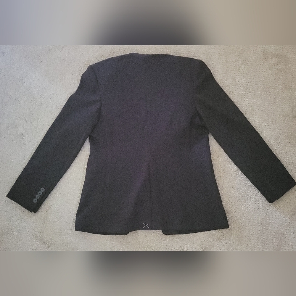 Express Double Brested Double Lapel Classic Black Suit Jacket - Picture 6 of 8